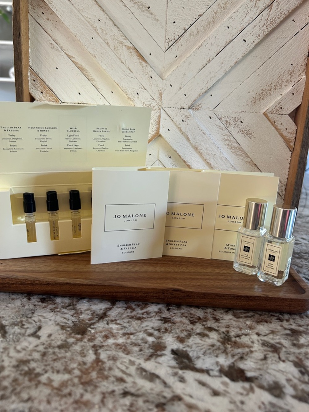 New! Jo Malone perfume ,lot of 10. Minis, discovery set and deluxe samples.